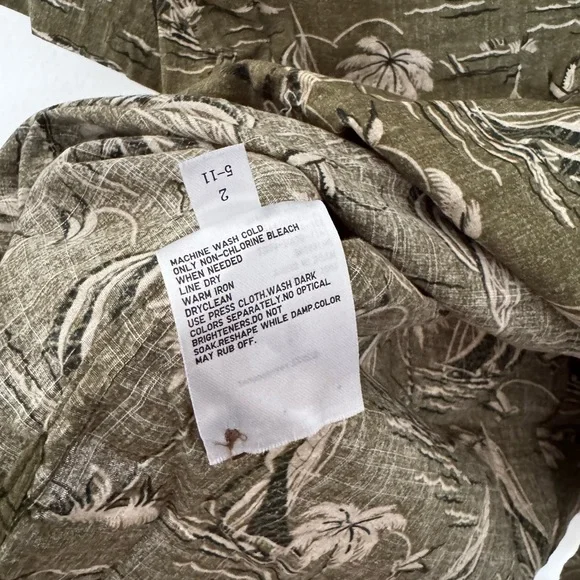 Reyn Spooner x Uniqlo Green Hawaiian Shirt with Palm Tree Print - Picture 4 of 5